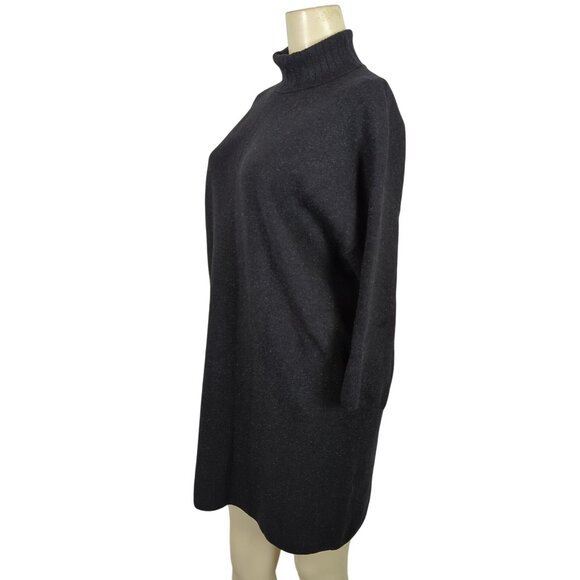 Pomander Place Tuckernuck Noir Vivianne Shimmer Turtleneck Sweater Dress Small - Picture 5 of 16